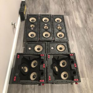 First 300 series Focal speakers being installed